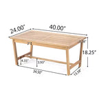 GDFStudio Manarola Outdoor Acacia Wood 8 Seater Chat Set, Teak/Dark Gray
