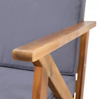 GDFStudio Manarola Outdoor Acacia Wood 8 Seater Chat Set, Teak/Dark Gray