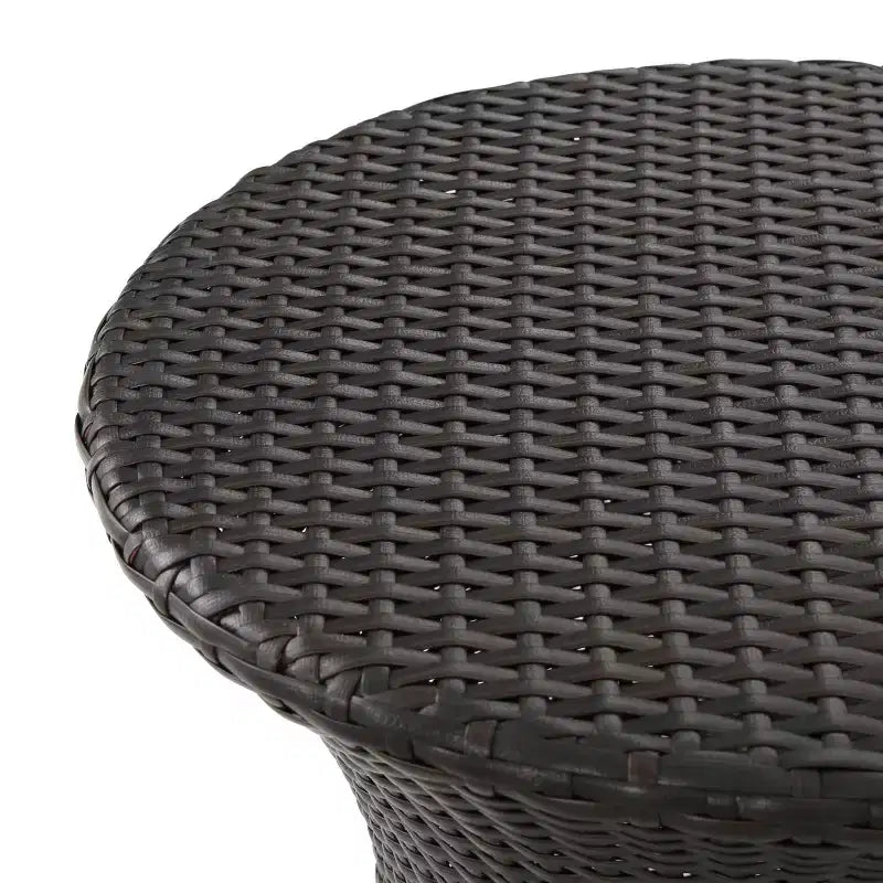 GDFStudio Jocelyn Outdoor Wicker 3 Piece Chat Set with Cushion, Multibrown/Beige