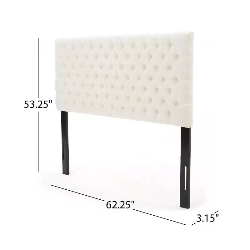 Tête de lit capitonnée réglable pour grand lit GDFStudio Brunet Contemporary