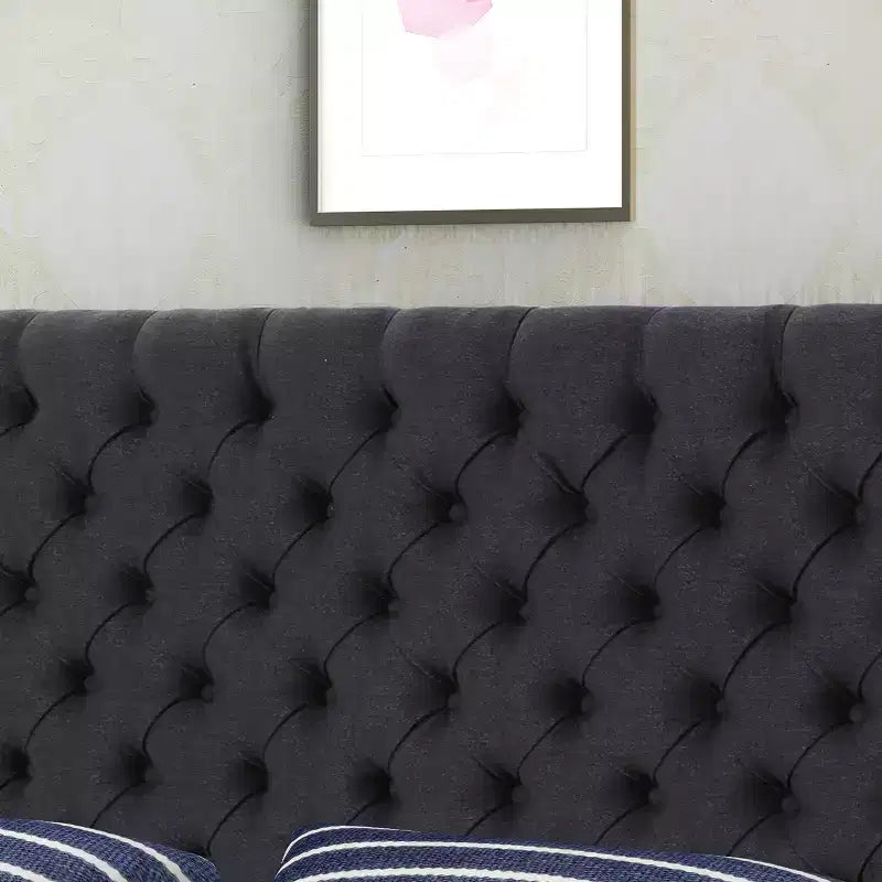 Tête de lit capitonnée réglable pour grand lit GDFStudio Brunet Contemporary