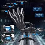 Hoffree Extra Large Massage Gaming Chair Ergonomic Office PC Chair with Bluetooth Speaker & RGB Light
