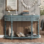 Versatile Curved Table: Modern Entryway, Living Room, 4 Drawers + Shelf
