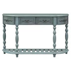 Versatile Curved Table: Modern Entryway, Living Room, 4 Drawers + Shelf