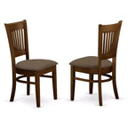 HomeStock Dropleaf Round Dining Table Set With 2 Chairs Oak Finish