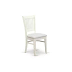 HomeStock Anva5 Round Dining Set Modern Linen White