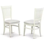 HomeStock Anva5 Round Dining Set Modern Linen White