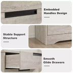 5 Drawer Dresser for Bedroom, Dresser Chest of Drawers with Embedded Handles Design, Wooden Dresser Organizer for Living Room, Nursery, Hallway