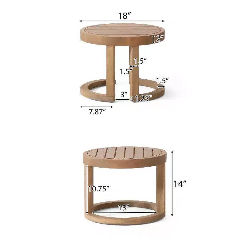 Christopher Knight Home Pelon Ensemble de conversation 3 pièces d'extérieur en bois d'acacia avec coussins, beige et délavé marron