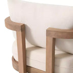 Christopher Knight Home Pelon Ensemble de conversation 3 pièces d'extérieur en bois d'acacia avec coussins, beige et délavé marron