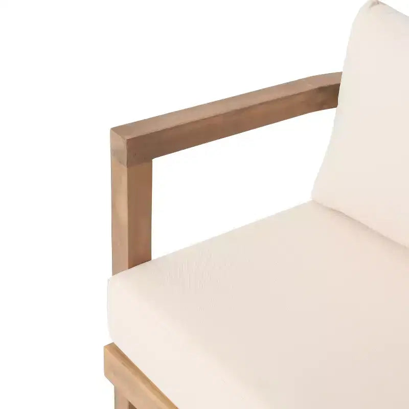 Christopher Knight Home Pelon Ensemble de conversation 3 pièces d'extérieur en bois d'acacia avec coussins, beige et délavé marron