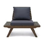 Christopher Knight Home Sedona Outdoor Acacia Wood 6 Seater Chat Set with Cushions