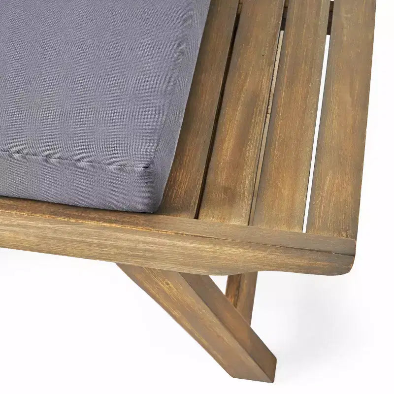 Christopher Knight Home Sedona Outdoor Acacia Wood 6 Seater Chat Set with Cushions