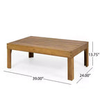 Christopher Knight Home Allegra Outdoor Acacia Wood and Wicker 4 Seater Chat Set with Cushions