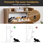 Meuble à chaussures de ferme GARPROVM avec 2 portes basculantes et étagères amovibles, pour entrée