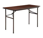 Lorell Economy Folding Table - 48 x 24 in Mahogany