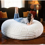 Jaxx 6 Foot Cocoon - Large Bean Bag Chair for Adults, Premium Luxe Faux Fur