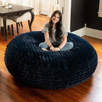 Jaxx 6 Foot Cocoon - Large Bean Bag Chair for Adults, Premium Luxe Faux Fur