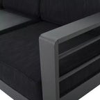 Christopher Knight Home Cape Coral Salon de jardin 7 places en aluminium avec foyer