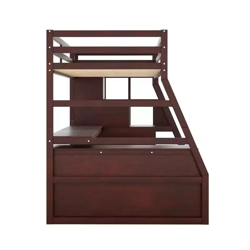Whisen 94.7L x 56.8W Unique Design Twin Size Loft Bed with 7 Drawers, 2 Shelves and Desk, Comfortable Sleeping Area