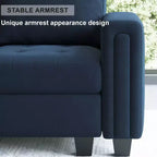 Belffin Modular Velvet Tufted L Shaped Couch with Storage Ottoman Sectional Couch with Reversible Chaises Corner Sofa