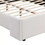 Lit rembourré moderne Christopher Knight Home Octavia avec tête de lit haute, blanc