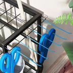 Outsunny Garden Tool Organizer for Garage, 3 Tier Yard Tool Storage Rack with Hooks