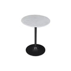 Tables d'appoint modernes de luxe en marbre massif et fer (lot de 2) Jofran, Camille - Couleur blanche