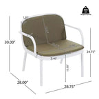 Christopher Knight Home Gunda Ensemble de salon de jardin moderne 3 pièces avec causeuse et fauteuil en polypropylène