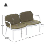 Christopher Knight Home Gunda Ensemble de salon de jardin moderne 3 pièces avec causeuse et fauteuil en polypropylène