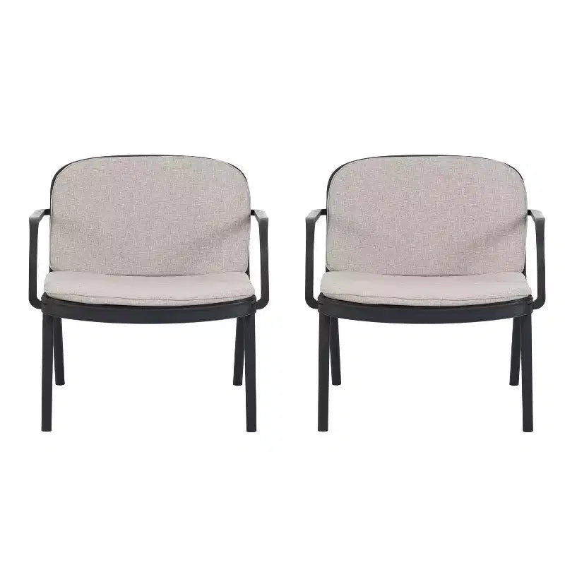 Christopher Knight Home Gunda Ensemble de salon de jardin moderne 3 pièces avec causeuse et fauteuil en polypropylène