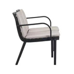 Christopher Knight Home Gunda Ensemble de salon de jardin moderne 3 pièces avec causeuse et fauteuil en polypropylène