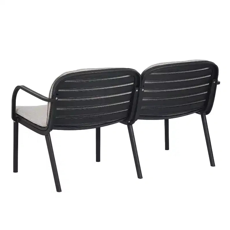 Christopher Knight Home Gunda Ensemble de salon de jardin moderne 3 pièces avec causeuse et fauteuil en polypropylène
