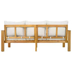 Christopher Knight Home Norman Ensemble de sièges d'extérieur rembourrés 4 pièces en bois d'acacia à lattes