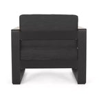 Christopher Knight Home Ostrander - Salon de discussion d'extérieur 4 places en aluminium avec table brasero, noir/gris foncé