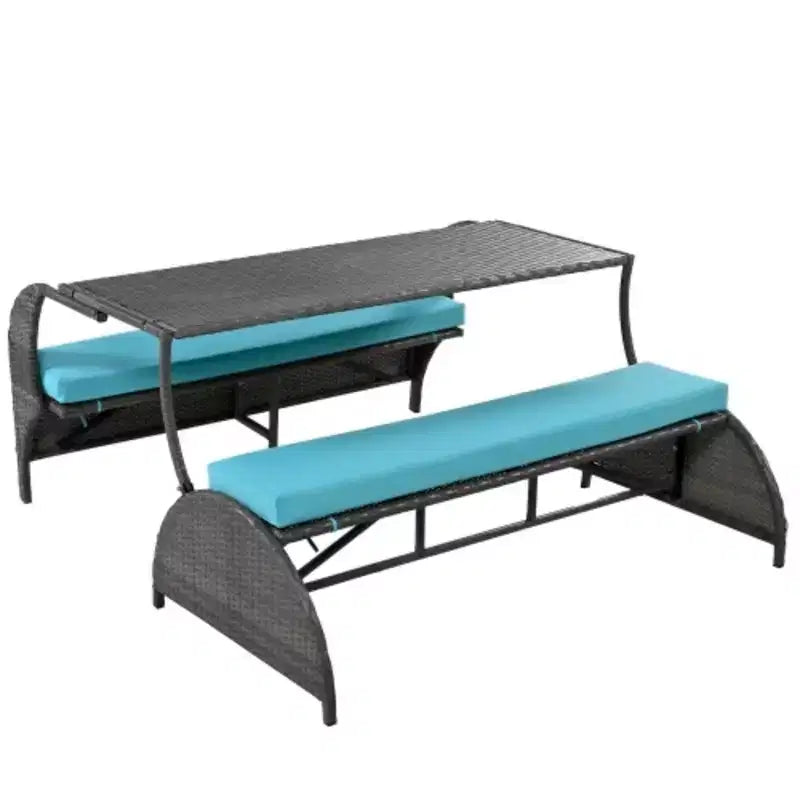 Transforming Garden Bench: Seats 4, Converts to Table and Chairs