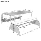 Transforming Garden Bench: Seats 4, Converts to Table and Chairs