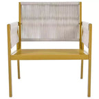 Ensemble de meubles d'extérieur 4 pièces Whisen avec table en verre trempé, salon de jardin