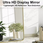 Aluminum Alloy Frame Rectangle Full Length Mirrors 64x21,Black