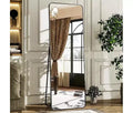 Aluminum Alloy Frame Rectangle Full Length Mirrors 64x21,Black