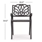 Christopher Knight Home Kai Outdoor Aluminum 3 Piece Chat Set, Bronze