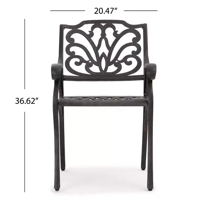 Christopher Knight Home Kai Outdoor Aluminum 3 Piece Chat Set, Bronze