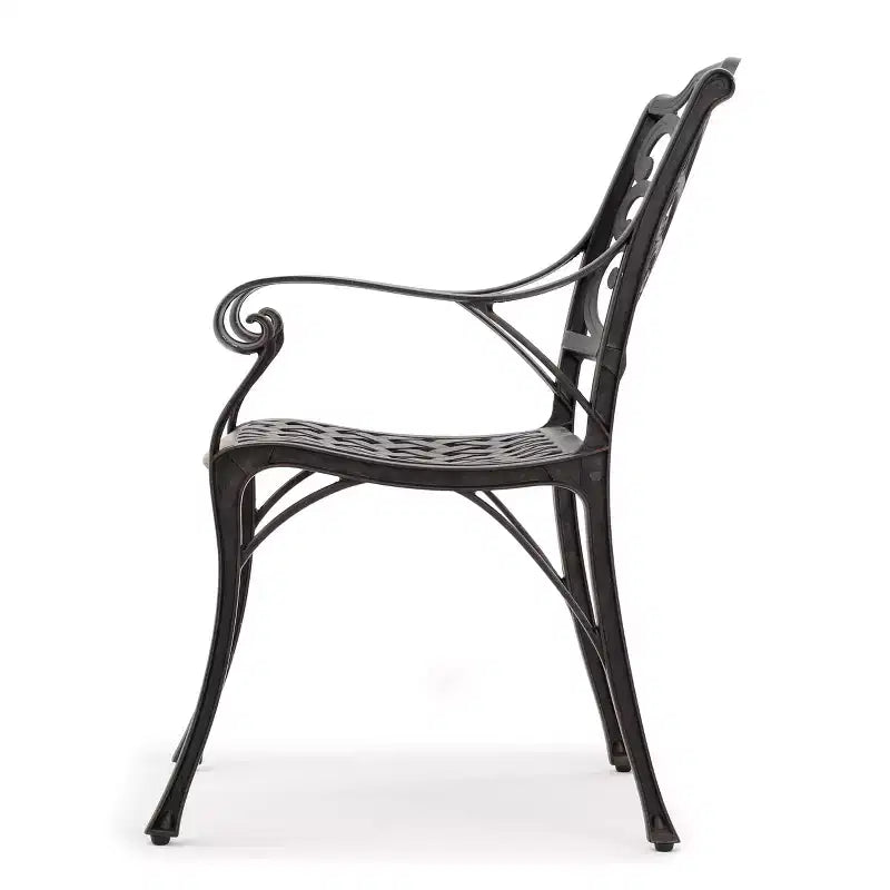 Christopher Knight Home Kai Outdoor Aluminum 3 Piece Chat Set, Bronze