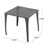 Christopher Knight Home Kai Outdoor Aluminum 3 Piece Chat Set, Bronze