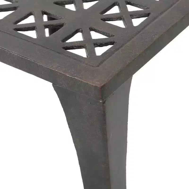 Christopher Knight Home Kai Outdoor Aluminum 3 Piece Chat Set, Bronze