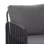 4-Piece/6-Piece Modern Outdoor Patio Furniture Set with Square Coffee Table Patio Conversation Set with Waterproof Cushions, Black/White - ModernLuxe