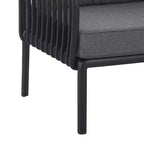 4-Piece/6-Piece Modern Outdoor Patio Furniture Set with Square Coffee Table Patio Conversation Set with Waterproof Cushions, Black/White - ModernLuxe