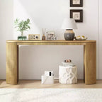 Console de table courbée Whisen avec un design unique à rayures verticales pour le salon, le bureau et l'entrée