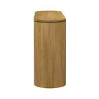 Console de table courbée Whisen avec un design unique à rayures verticales pour le salon, le bureau et l'entrée