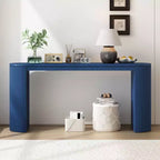 Console de table courbée Whisen avec un design unique à rayures verticales pour le salon, le bureau et l'entrée